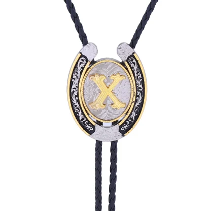 Horseshoe Western Tie with Initial Letter - Image 14