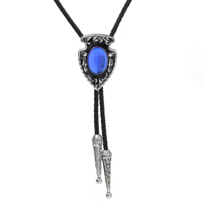 Vintage-style Bolo Tie with Gemstone-like Design - Image 5