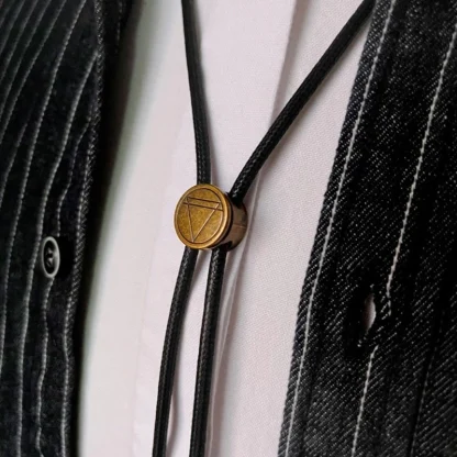 Western Tie Small Pendant with Minimal Engraved - Image 5