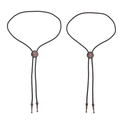 Vintage-style Bolo Tie with Sailboats Pendant - Image 5