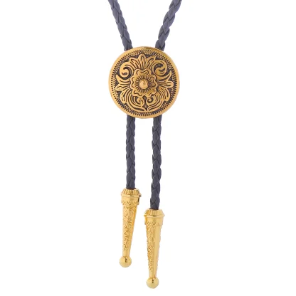 Embossed Floral Western Tie with Classic Design
