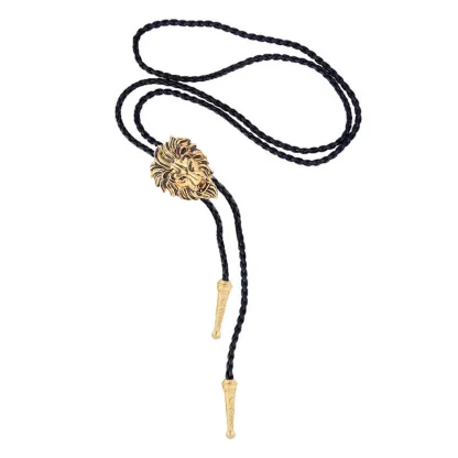Retro Lion Head Pendant Bolo Tie - Image 10