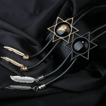 Modern Hexagram Bolo Tie with Stylish Design - Image 4