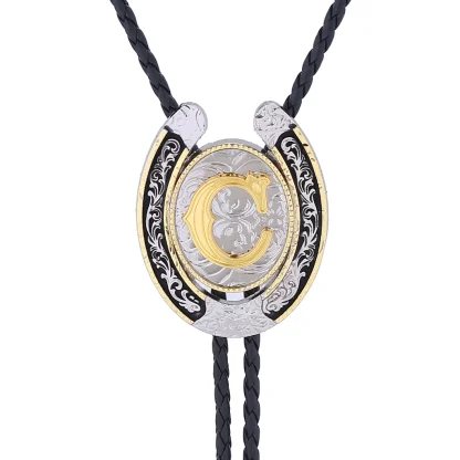 Horseshoe Western Tie with Initial Letter - Image 8