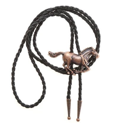 Adjustable Western Tie with Horse Pendant - Image 12