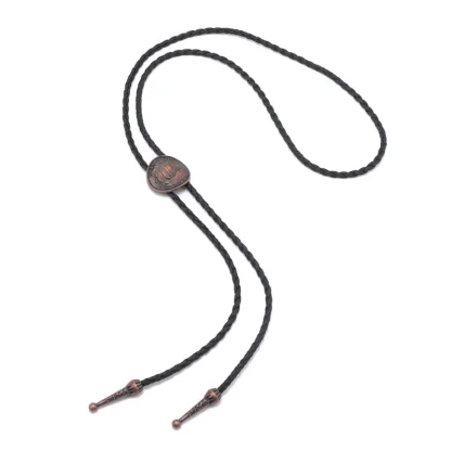Vintage-style Bolo Tie with Sailboats Pendant - Image 3