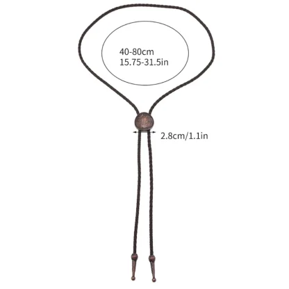 Vintage-style Bolo Tie with Sailboats Pendant - Image 8