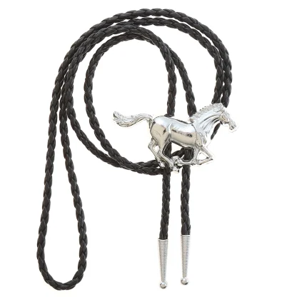 Adjustable Western Tie with Horse Pendant - Image 10