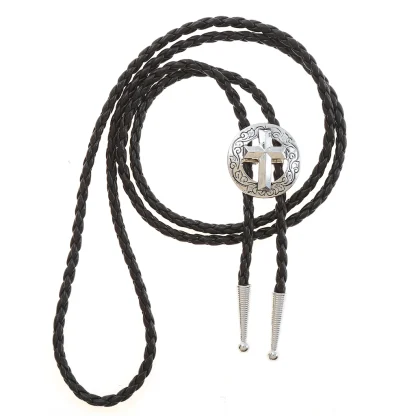 Cross Western Tie with Hollow Out Design - Image 9