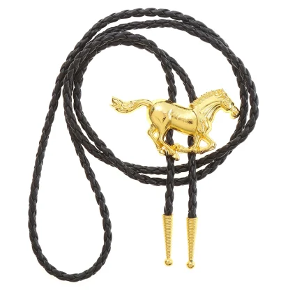 Adjustable Western Tie with Horse Pendant - Image 11