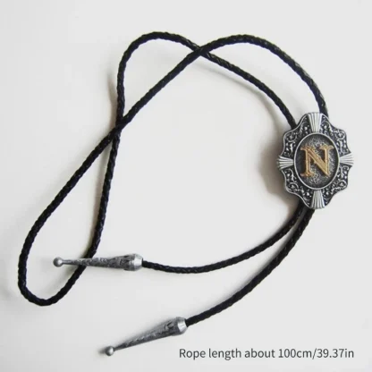 Initial Letter Western Tie with Retro Design - Image 10