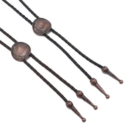 Vintage-style Bolo Tie with Sailboats Pendant - Image 6