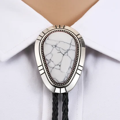 Classic Bolo Tie with Turquoise Color Design - Image 3
