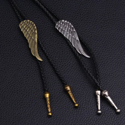Embossed Dragon Bolo Tie with Round Design - Image 7