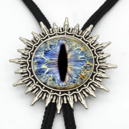 Dragon Eye Bolo Tie with Spike Edge Design - Image 2
