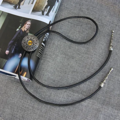 Decorative Bolo Tie with Animal Eye Design - Image 4