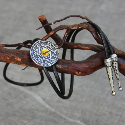 Decorative Bolo Tie with Animal Eye Design - Image 5