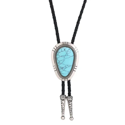 Classic Bolo Tie with Turquoise Color Design - Image 13