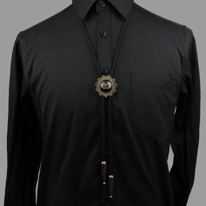 Elegant Round Bolo Tie for Formal Events - Image 3