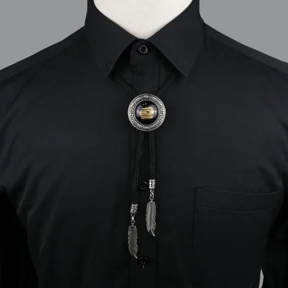 Elegant Round Bolo Tie for Formal Events