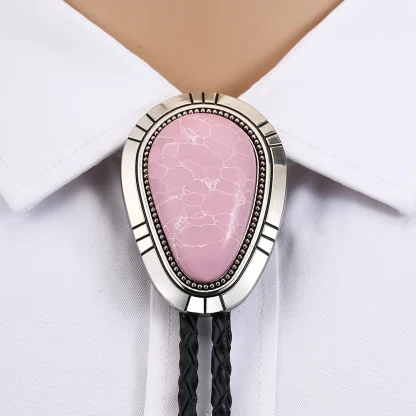 Classic Bolo Tie with Turquoise Color Design - Image 2