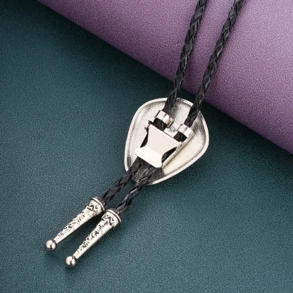 Classic Bolo Tie with Embossed Edge Decor - Image 4