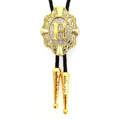 Luxury Retro Bolo Tie with Initial Letter - Image 11