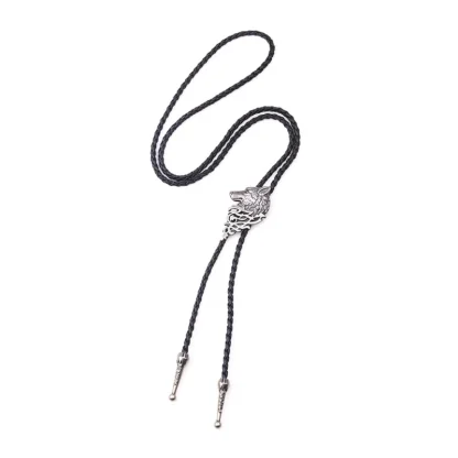 Casual Bolo Tie with Stylish Wolf Decor