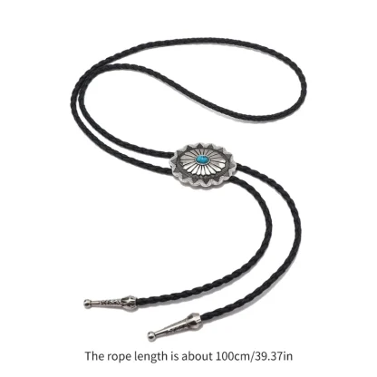 Adjustable Bolo Tie with Scallop Carving - Image 6
