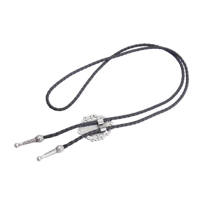 Green Formal Bolo Tie with Hollow Edge Decor - Image 5