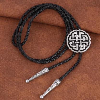Round Western Tie with Celtical Knot Design - Image 2