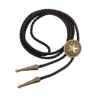 Rustic Western Tie with Emboss Star Design - Image 6