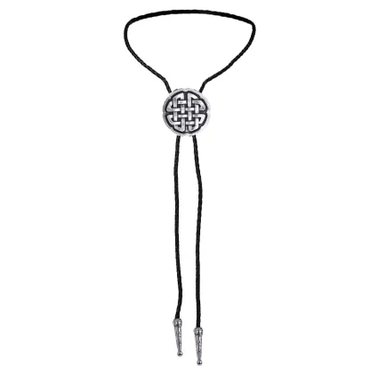Round Western Tie with Celtical Knot Design - Image 5