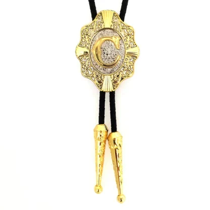 Luxury Retro Bolo Tie with Initial Letter - Image 6
