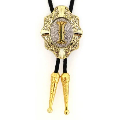 Luxury Retro Bolo Tie with Initial Letter - Image 12