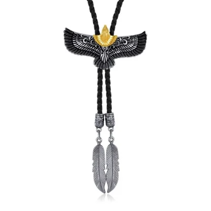 Creative Western Tie with Flying Eagle Design