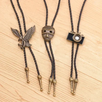 Retro Bolo Tie with Camera Pendant - Image 2