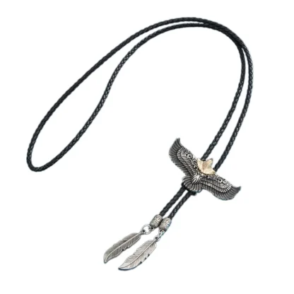 Creative Western Tie with Flying Eagle Design - Image 5