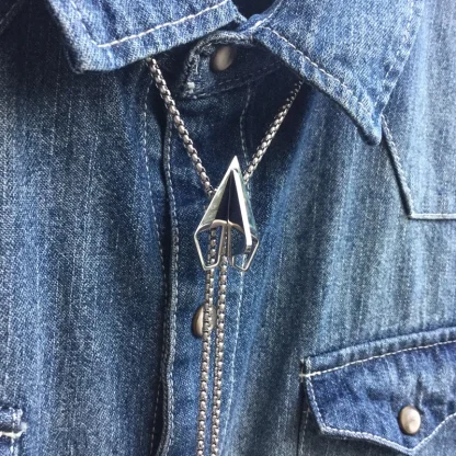Modern Bolo Tie with Box Chain - Image 4