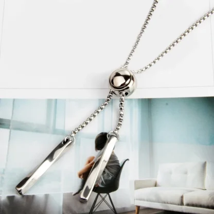Round Modern Bolo Tie with Box Chain