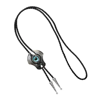 Shield Bolo Tie with Evil Eye Decor - Image 4