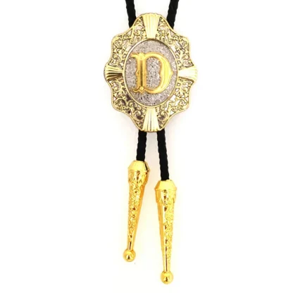Luxury Retro Bolo Tie with Initial Letter - Image 7