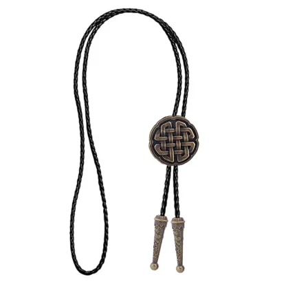 Round Western Tie with Celtical Knot Design - Image 9