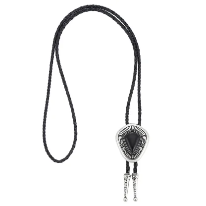 Classic Bolo Tie with Embossed Edge Decor - Image 3