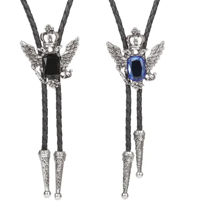 Luxury Bolo Tie with Crown Design - Image 8