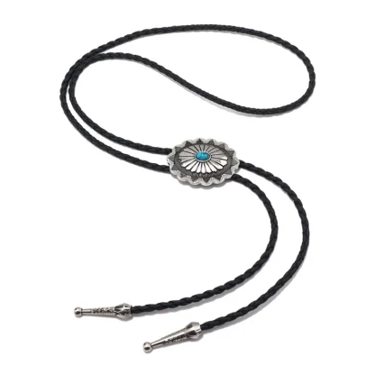 Adjustable Bolo Tie with Scallop Carving - Image 4