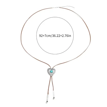 Heart Shaped Bolo Tie with Scallop Edge - Image 8