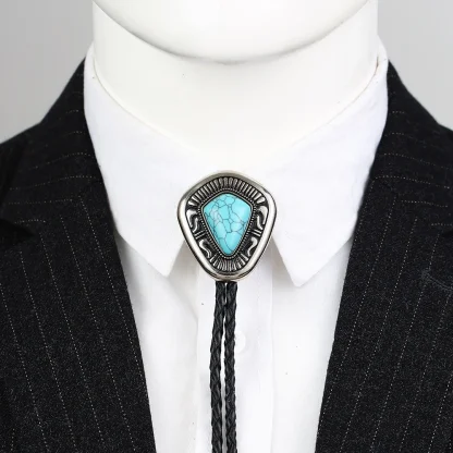 Classic Bolo Tie with Embossed Edge Decor - Image 5