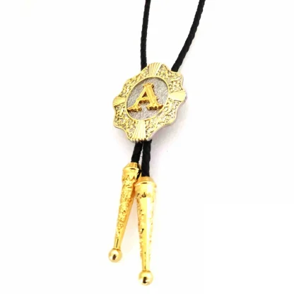 Luxury Retro Bolo Tie with Initial Letter - Image 4