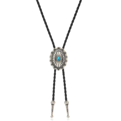 Adjustable Bolo Tie with Scallop Carving - Image 5